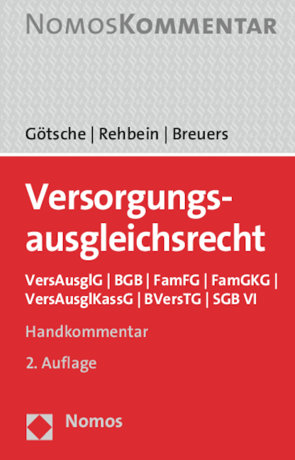 Versorgungsausgleichsrecht - Frank G&ouml;tsche, Frank Rehbein, Christian Breuers
