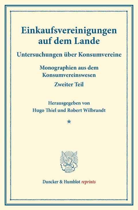 Einkaufsvereinigungen auf dem Lande. - 