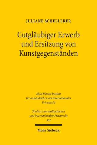 Gutgläubiger Erwerb und Ersitzung von Kunstgegenständen