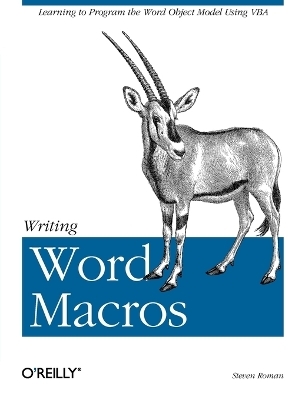 Writing Word Macros - Steven Roman