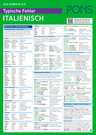 PONS Typische Fehler auf einen Blick Italienisch