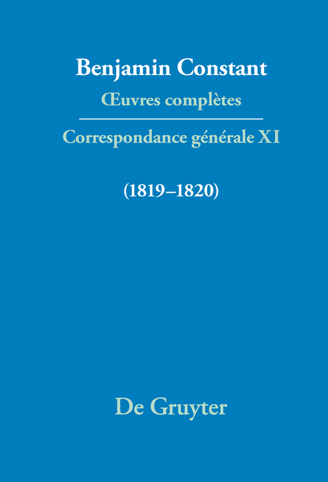 Correspondance g&eacute;n&eacute;rale 1819&ndash;1820 - 