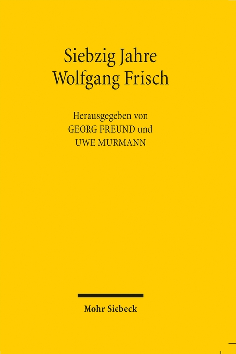 Siebzig Jahre Wolfgang Frisch - 