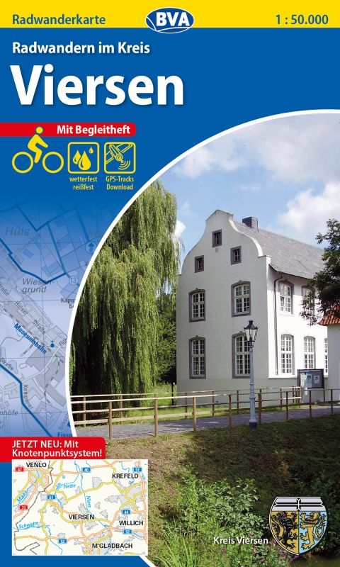 Radwanderkarte BVA Radwandern im Kreis Viersen 1:50.000, rei&szlig;- und wetterfest, GPS-Tracks Download