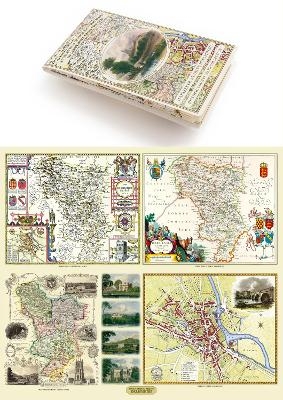 Derbyshire 1610 – 1836 – Fold Up Map that features a collection of Four Historic Maps, John Speed’s County Map 1611, Johan Blaeu’s County Map of 1648, Thomas Moules County Map of 1836 and Cole and Roper’s Plan of the City of Derby 1806. The map’s also features early views of Barlborough Hall, Doveridge House, Chatsworth House and Tissington Hall. -  Mapseeker Publishing Ltd.