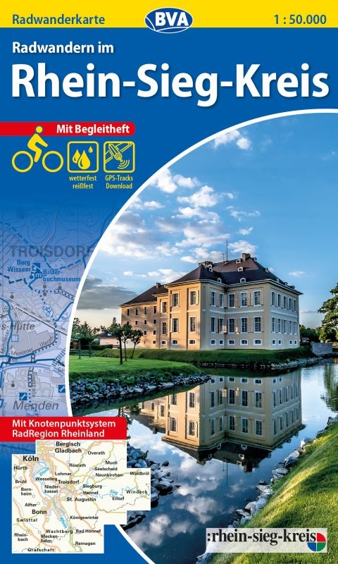Radwanderkarte BVA Radwandern im Rhein-Sieg-Kreis 1:50.000, rei&szlig;- und wetterfest, GPS-Tracks Download