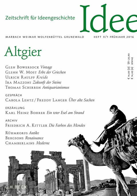 Zeitschrift f&uuml;r Ideengeschichte Heft X/1 Fr&uuml;hjahr 2016