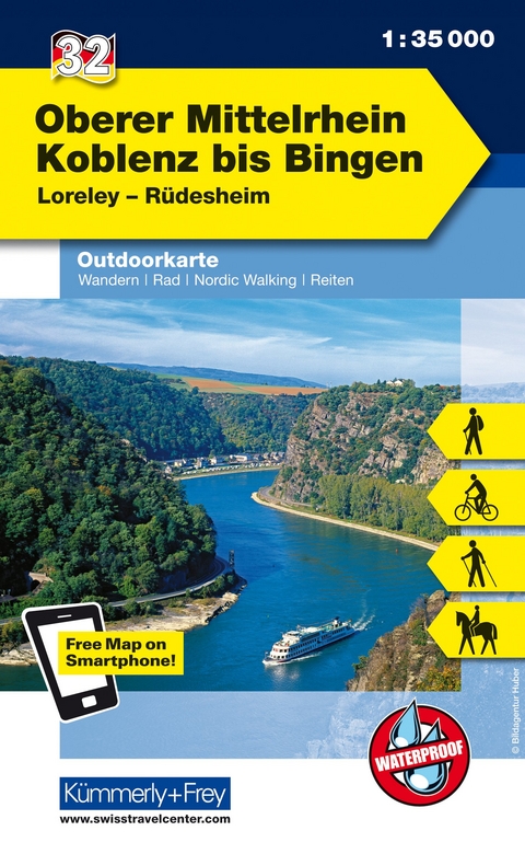 Oberer Mittelrhein von Koblenz - Bingen, Loreley, R&uuml;desheim