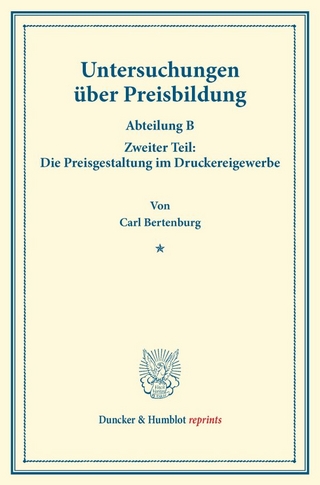 Untersuchungen über Preisbildung.