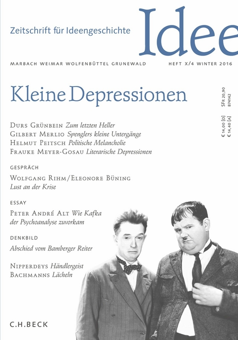 Zeitschrift f&uuml;r Ideengeschichte Heft X/4 Winter 2016 - 