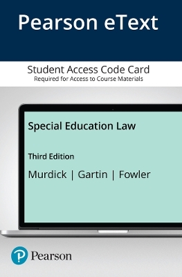 Special Education Law, Pearson eText -- Access Card