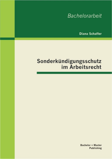 Sonderk&uuml;ndigungsschutz im Arbeitsrecht -  Diana Schaffer
