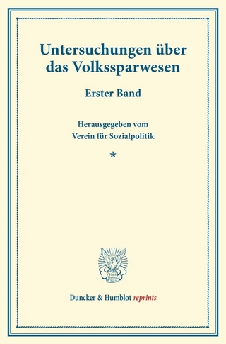 Untersuchungen über das Volkssparwesen.