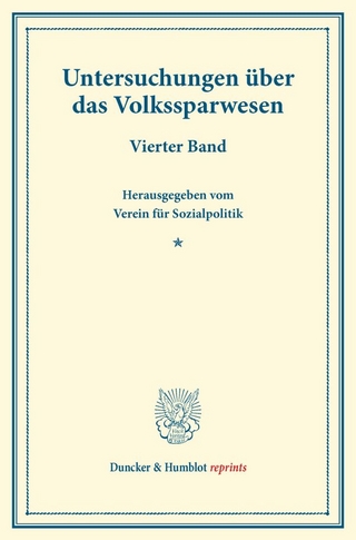 Untersuchungen über das Volkssparwesen.