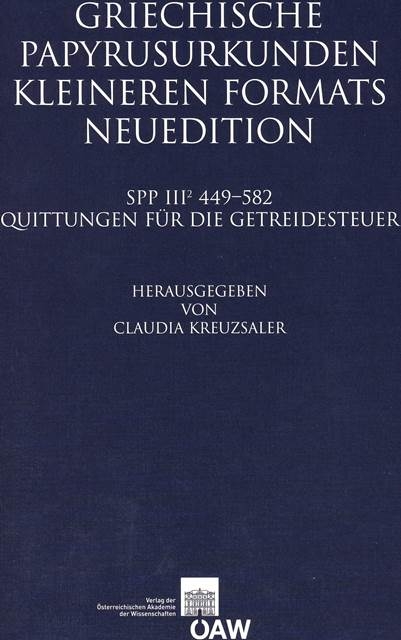 Griechische Papyrusurkunden kleineren Formats. Neuedition - 