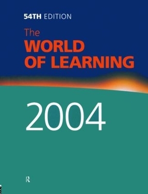 The World of Learning 2004 -  Europa Publications