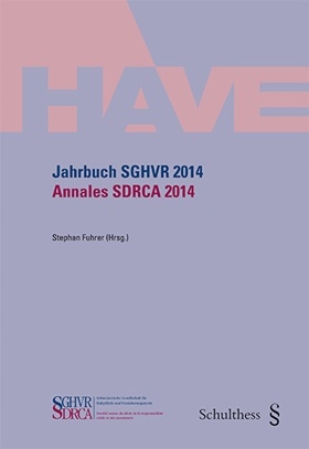 Jahrbuch SGHVR 2014 / Annales SDRCA 2014