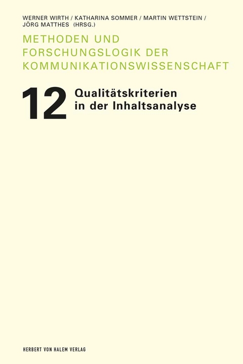 Qualit&auml;tskriterien in der Inhaltsanalyse - 