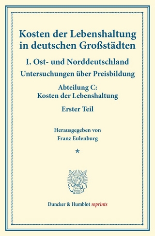 Kosten der Lebenshaltung in deutschen Großstädten.