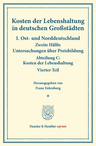 Kosten der Lebenshaltung in deutschen Großstädten.