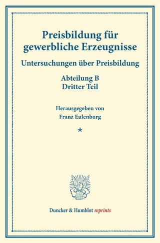 Preisbildung für gewerbliche Erzeugnisse.