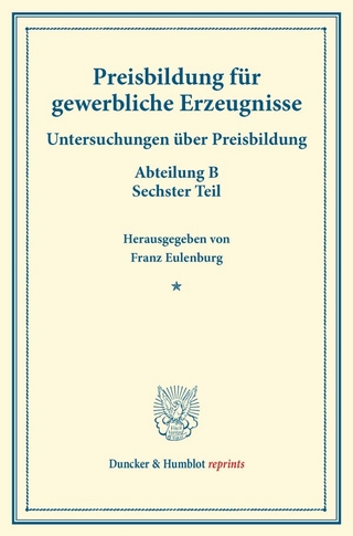 Preisbildung für gewerbliche Erzeugnisse.