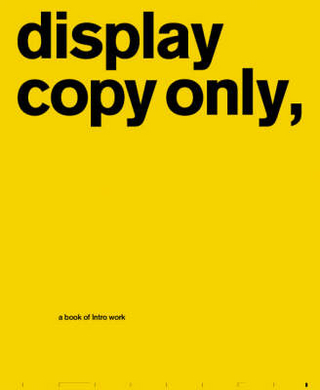 Display Copy Only: A Book of Intro Work