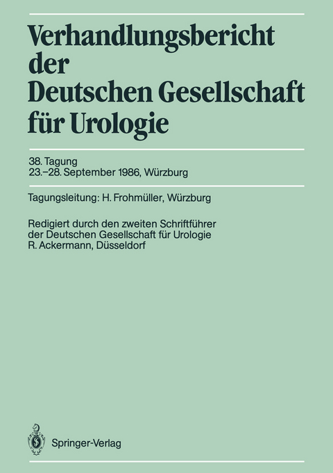 38. Tagung, 23.&ndash;28. September 1986, W&uuml;rzburg