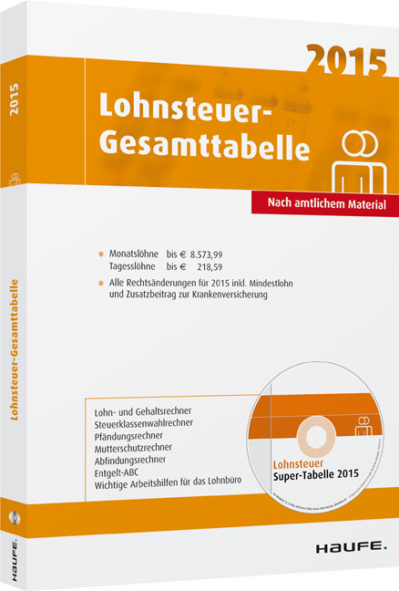 Lohnsteuer-Gesamt-Tabelle 2015