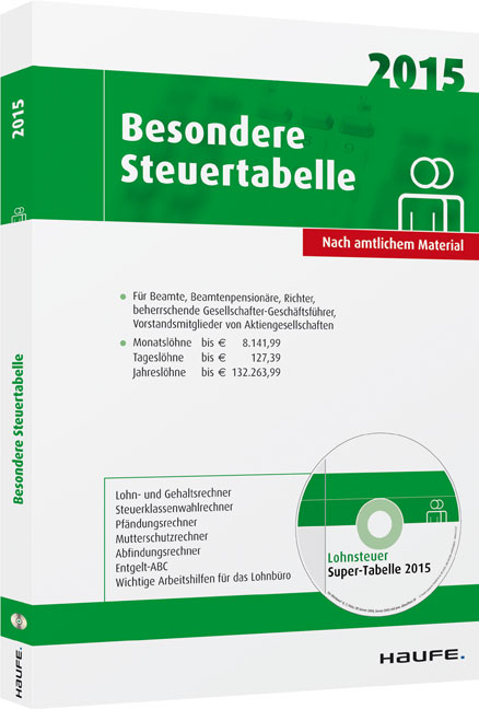 Besondere Steuertabelle 2015