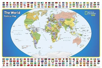 World for Kids, The, Poster Sized, Boxed - National Geographic Maps