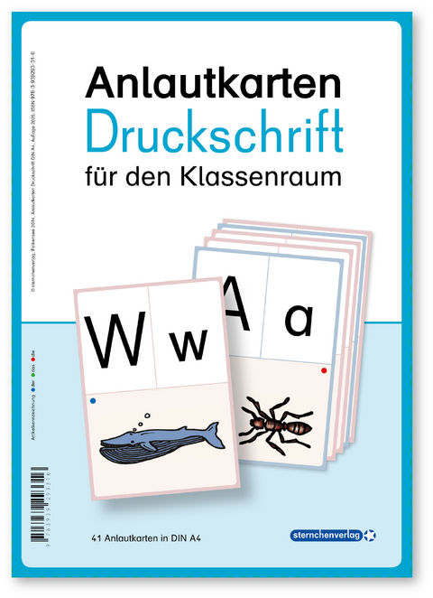 Anlautkarten f&uuml;r den Klassenraum - Druckschrift