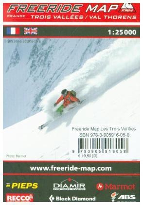 Freeride Map Les Trois Vall&eacute;es / Val Thorens