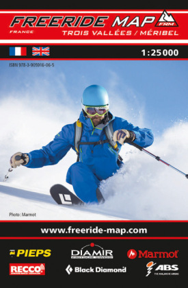 Freeride Map Les Trois Vall&eacute;es - M&eacute;ribel / Courchevel
