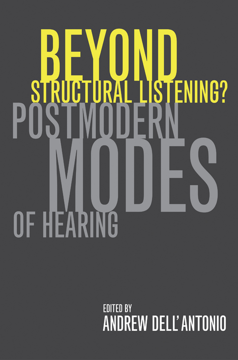 Beyond Structural Listening? - 