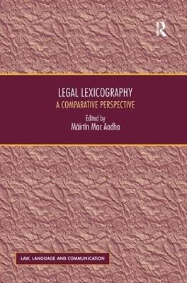 Legal Lexicography - M&aacute;irt&iacute;n Mac Aodha