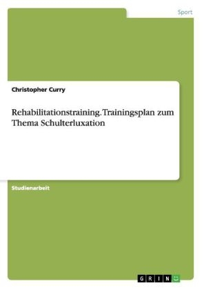 Rehabilitationstraining. Trainingsplan zum Thema Schulterluxation - Christopher Curry