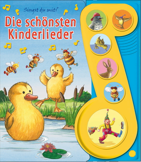 6-Button-Liederbuch, Die sch&ouml;nsten Kinderlieder - 