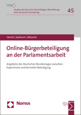 Online-B&uuml;rgerbeteiligung an der Parlamentsarbeit - Britta Oertel, Carolin Kahlisch, Steffen Albrecht