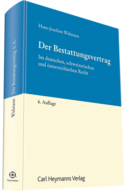 Der Bestattungsvertrag - Hans J Widmann