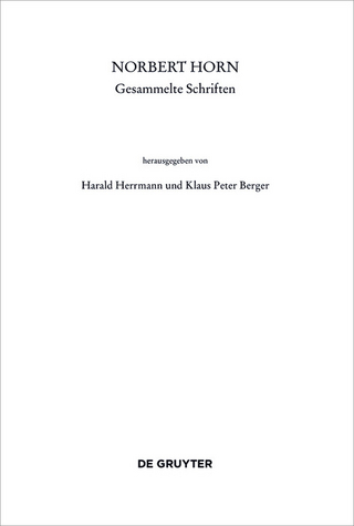 Norbert Horn, Gesammelte Schriften