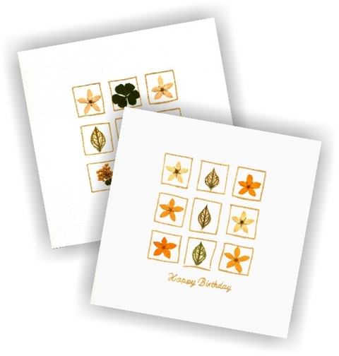 Blumenkarte A "9 Blumen" Happy