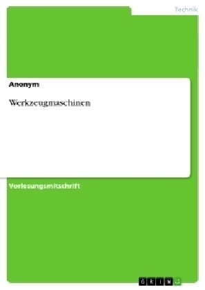 Werkzeugmaschinen -  Anonymous
