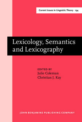 Lexicology, Semantics and Lexicography - 