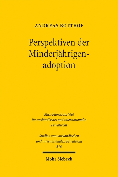Perspektiven der Minderj&auml;hrigenadoption - Andreas Botthof