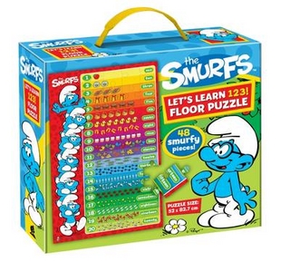 Smurfs Floor Puzzle - Learn Your 123