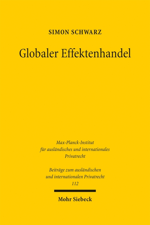 Globaler Effektenhandel - Simon Schwarz
