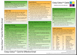 Crazy Colour Quick Reference Card for Effective Email