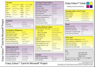 Crazy Colour Quick Reference Card for Microsoft Project