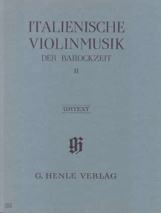 Violinmusik (Auswahlband) - Italienische Violinmusik der Barockzeit, Band II